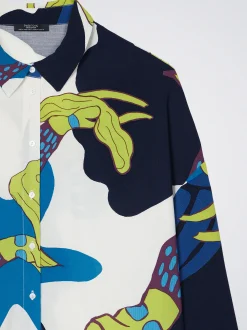 Printed Loose-Fitting Shirt|Parfois Fashion
