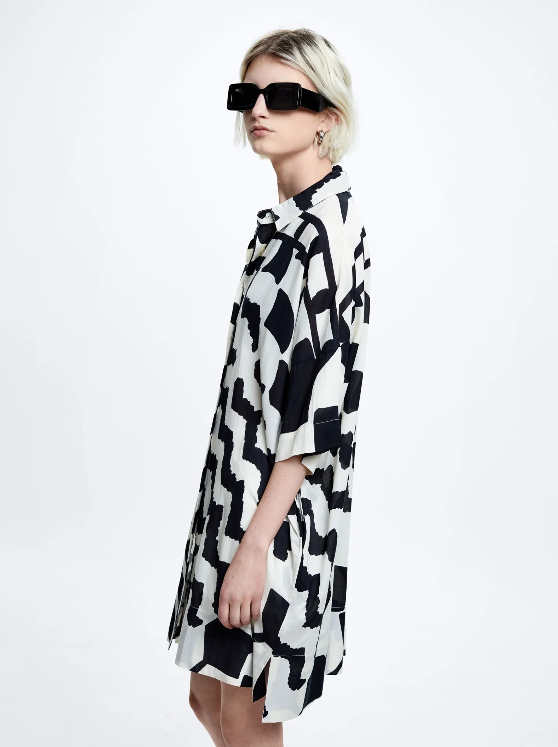 Printed Modal Shirt Dress|Parfois Cheap