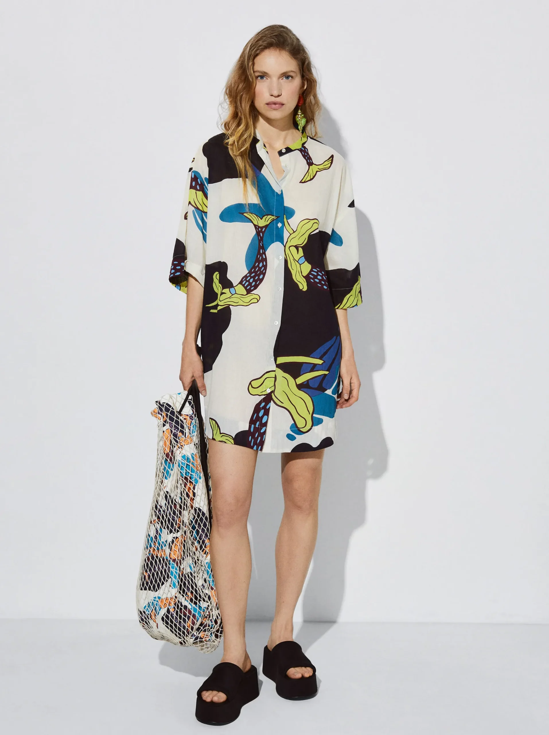 Printed Shirt Dress|Parfois Outlet