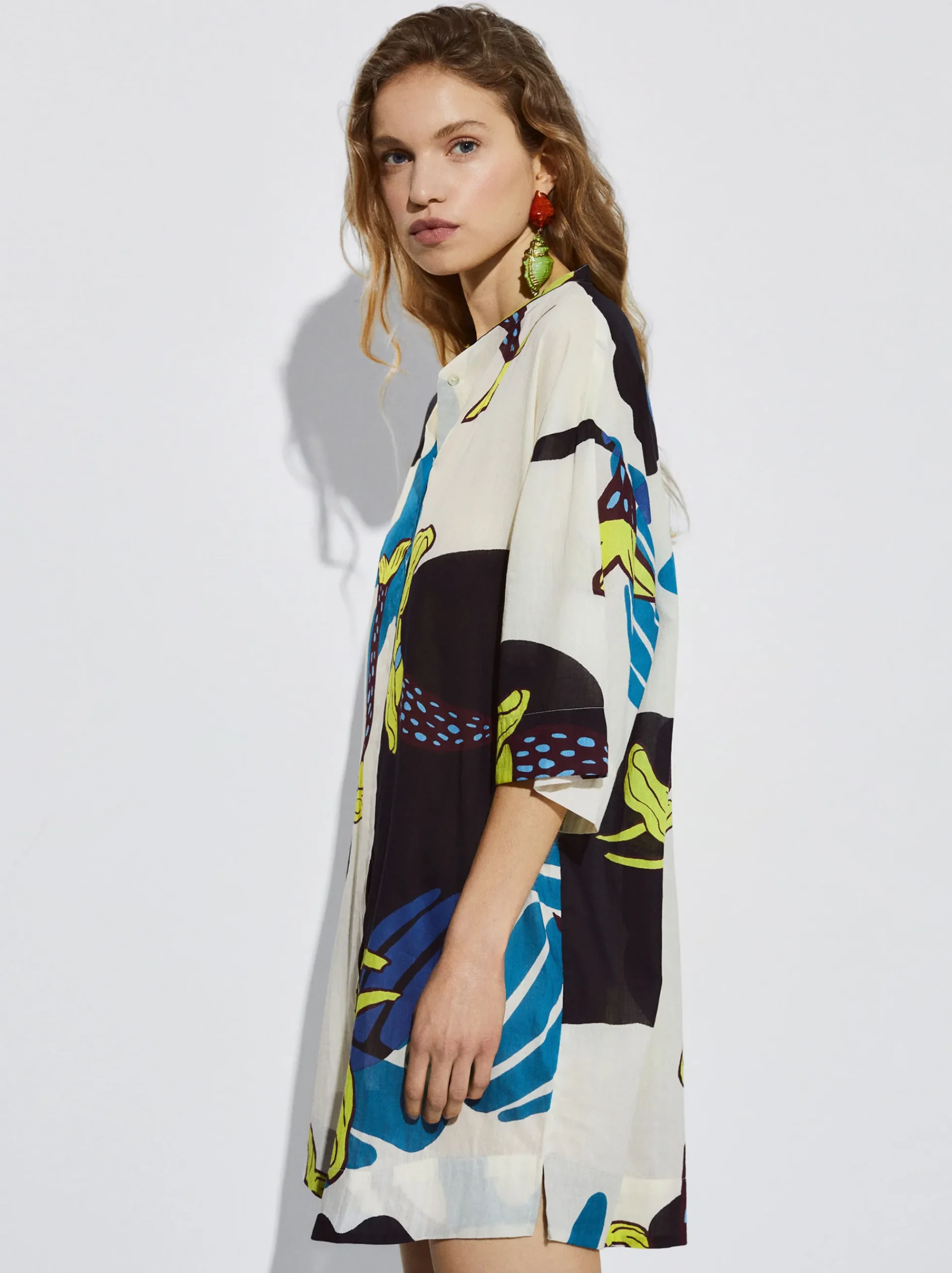Printed Shirt Dress|Parfois Outlet