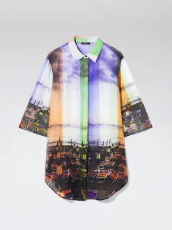 Printed Shirt Dress|Parfois Store