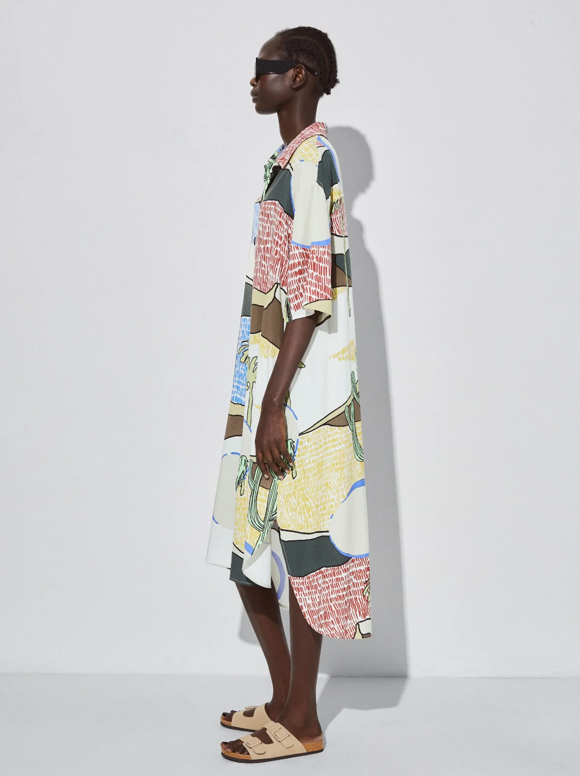 Printed Shirt Dress|Parfois New