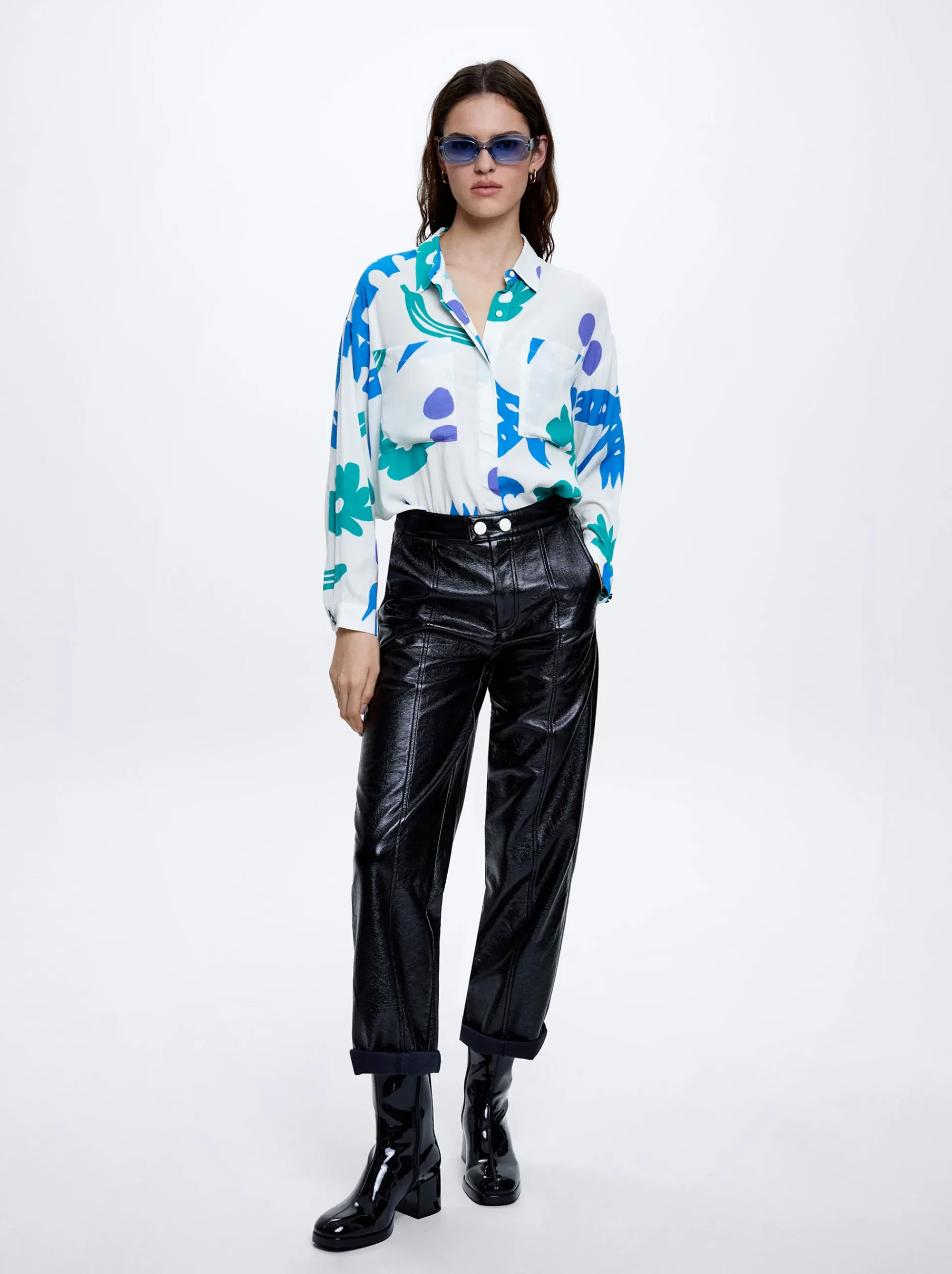 Printed Shirt With Pockets|Parfois Shop