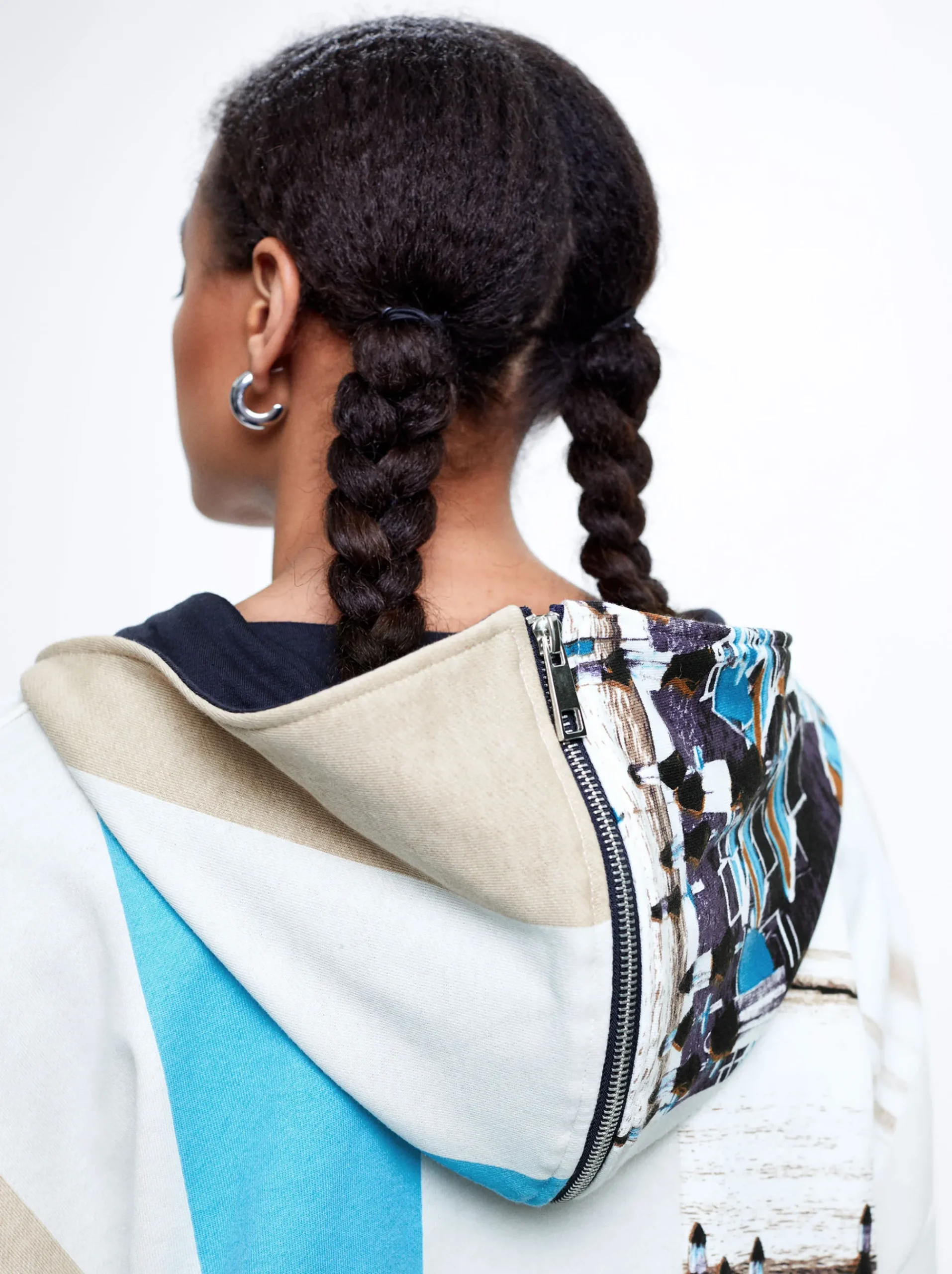 Printed Sweater With Hood|Parfois Shop