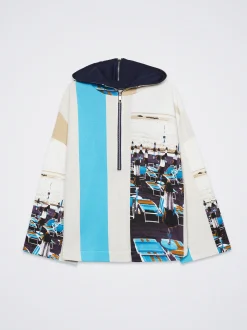 Printed Sweater With Hood|Parfois Shop