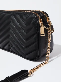 Quilted Crossbody Bag With Chain|Parfois Cheap