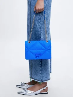 Quilted Crossbody Bag With Chain|Parfois New