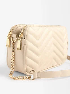 Quilted Crossbody Bag With Chain|Parfois Cheap