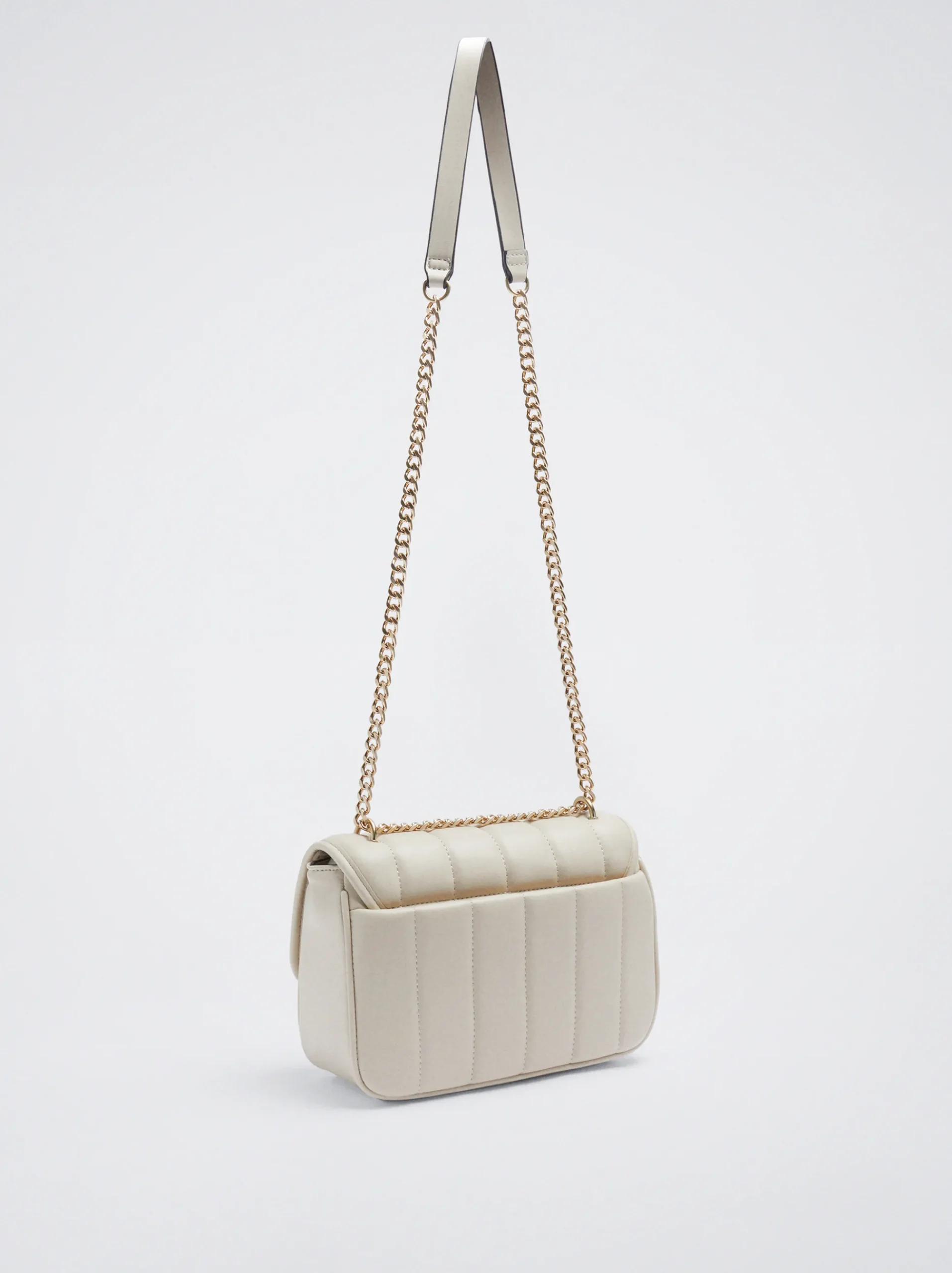 Quilted Crossbody Bag With Chain|Parfois Clearance