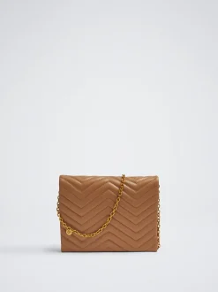 Quilted Crossbody Bag With Chain|Parfois Outlet