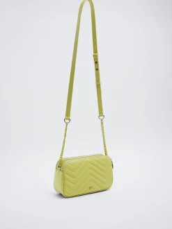Quilted Crossbody Bag With Chain|Parfois Discount