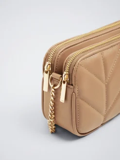 Quilted Crossbody Bag With Chain|Parfois Shop