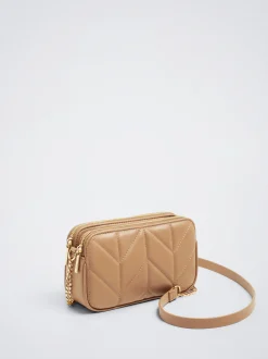Quilted Crossbody Bag With Chain|Parfois Shop
