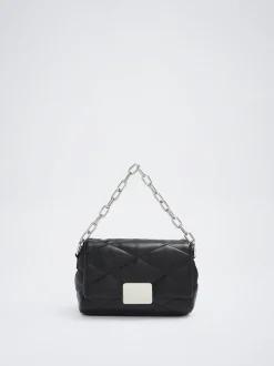 Quilted Crossbody Bag With Chain|Parfois Clearance
