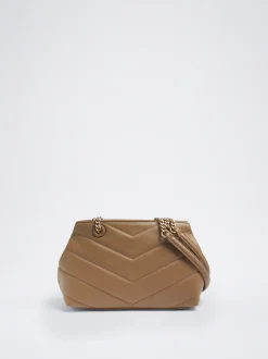 Quilted Crossbody Bag With Chain|Parfois Shop