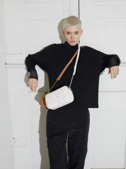 Quilted Crossbody Bag With Chain|Parfois Store