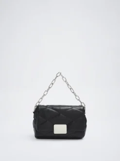 Quilted Crossbody Bag With Chain|Parfois Sale