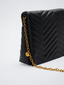 Quilted Crossbody Bag With Chain|Parfois Cheap