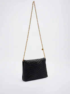 Quilted Crossbody Bag With Chain|Parfois Cheap