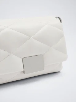 Quilted Crossbody Bag With Chain|Parfois Outlet