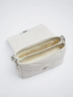 Quilted Crossbody Bag With Chain|Parfois Outlet