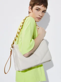 Quilted Crossbody Bag With Chain|Parfois Sale