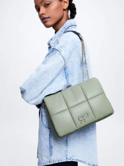 Quilted Shoulder Bag With Chain|Parfois Fashion
