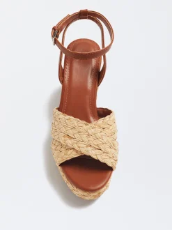 Raffia Wedge Sandals|Parfois Online