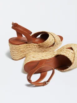 Raffia Wedge Sandals|Parfois Online