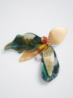 Resin Earrings With Leaf|Parfois New