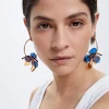 Resin Flower Hoop Earrings|Parfois Store