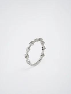 Ring With Hearts And Zirconia|Parfois Flash Sale