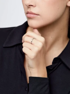 Ring With Hearts And Zirconia|Parfois Flash Sale