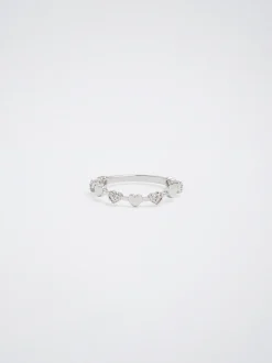 Ring With Hearts And Zirconia|Parfois Flash Sale