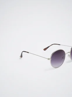 Round Metallic Sunglasses|Parfois Outlet