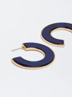 Rubber Hoop Earrings|Parfois Fashion