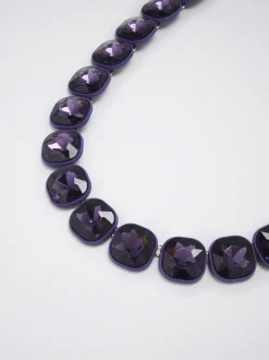 Rubber Necklace With Crystals|Parfois Outlet