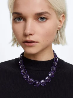 Rubber Necklace With Crystals|Parfois New