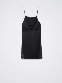 Sateen Nightdress With Lace Detail|Parfois Clearance