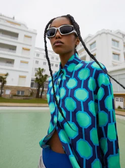 Satin Printed Shirt|Parfois Best Sale