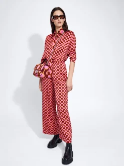 Satin Printed Trousers|Parfois Best Sale