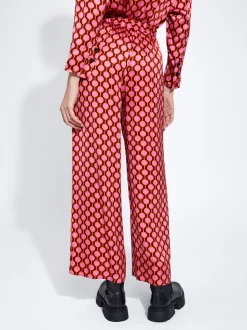 Satin Printed Trousers|Parfois Best Sale