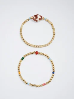 Set Of Bracelets With Beads|Parfois Cheap