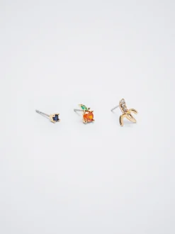 Set Of Earrings With Charms And Zirconia|Parfois Sale