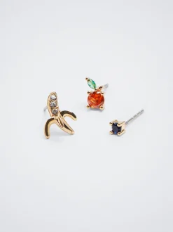 Set Of Earrings With Charms And Zirconia|Parfois Sale