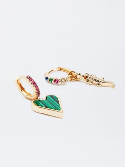 Set Of Earrings With Charms And Zirconia|Parfois Best