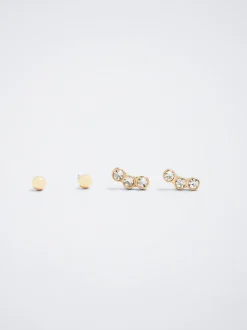 Set Of Earrings With Crystals|Parfois Best Sale
