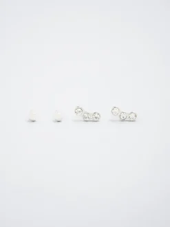 Set Of Earrings With Crystals|Parfois Clearance