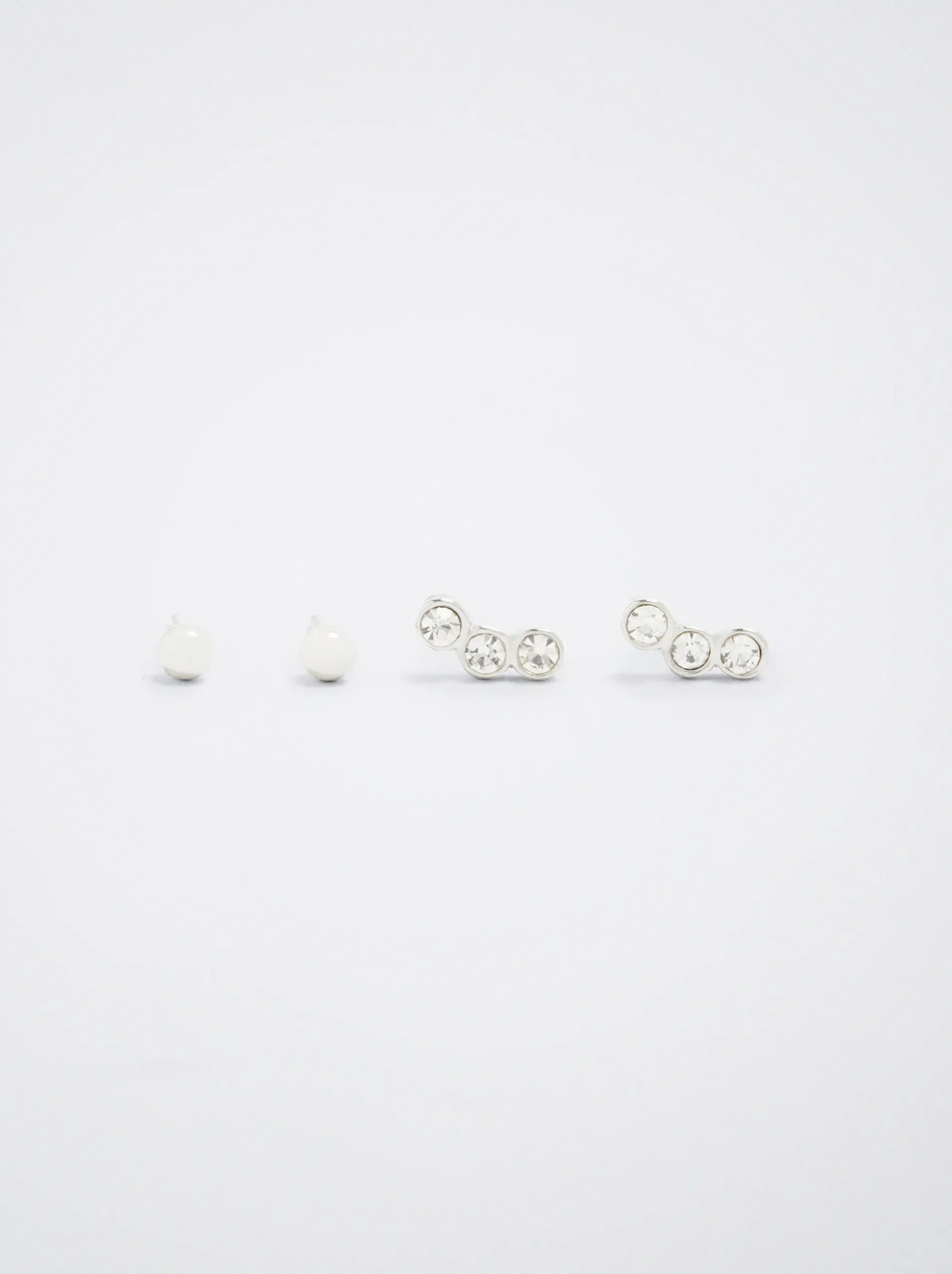 Set Of Earrings With Crystals|Parfois Sale