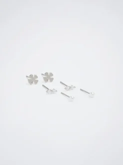 Set Of Earrings With Cubic Zirconia|Parfois Cheap